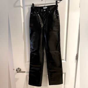 H&M Patten Black Leather Pants Size 2